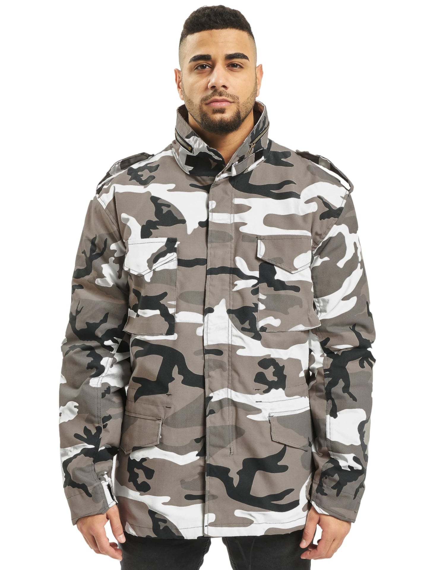 Brandit Individual Wear M-65 Classic Field Jacket for Man - Water-Repellent, with Removable Inner Jacket and Collar Hood