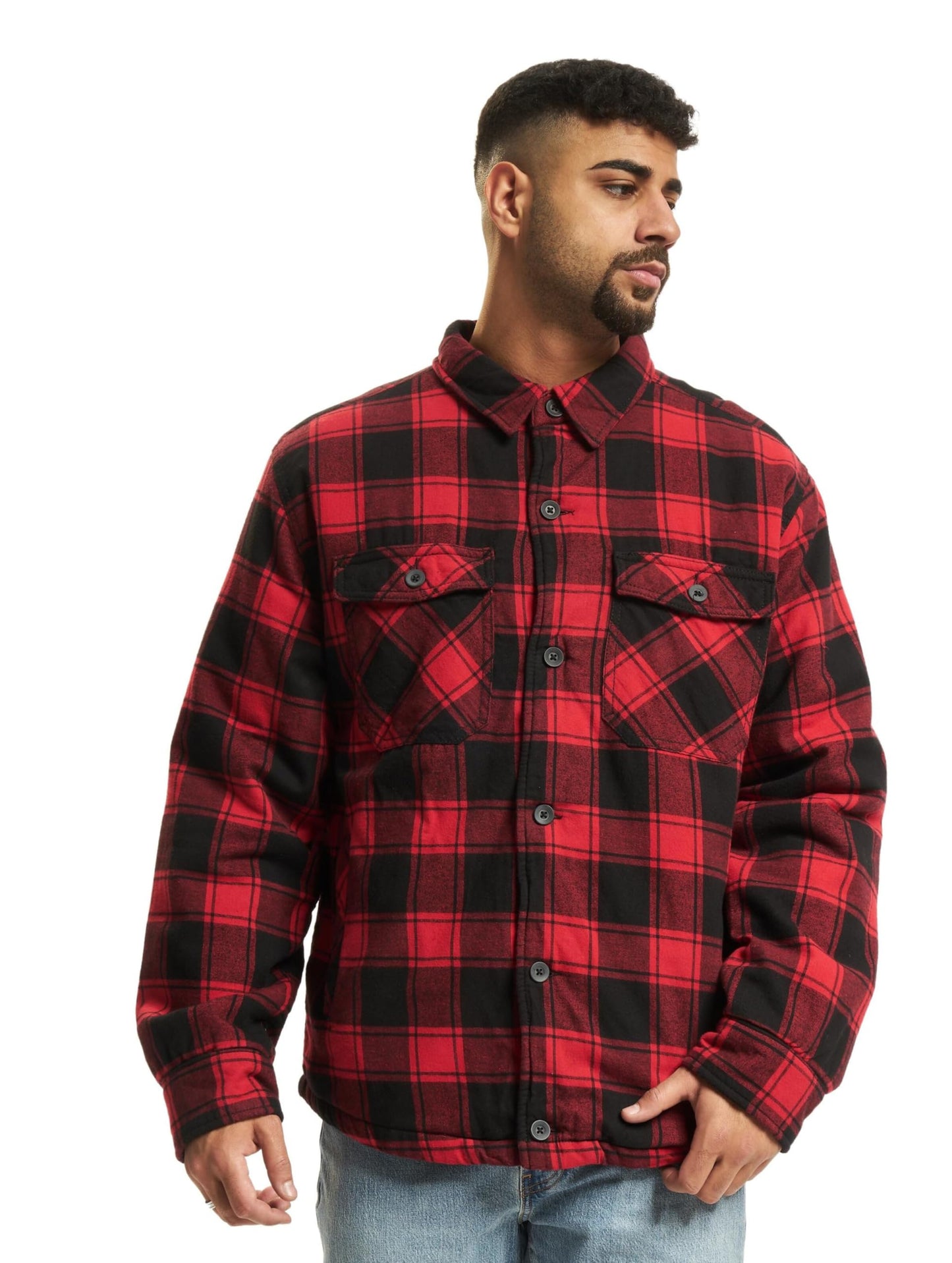 Brandit Men's Lumber Jacket Black/Blue
