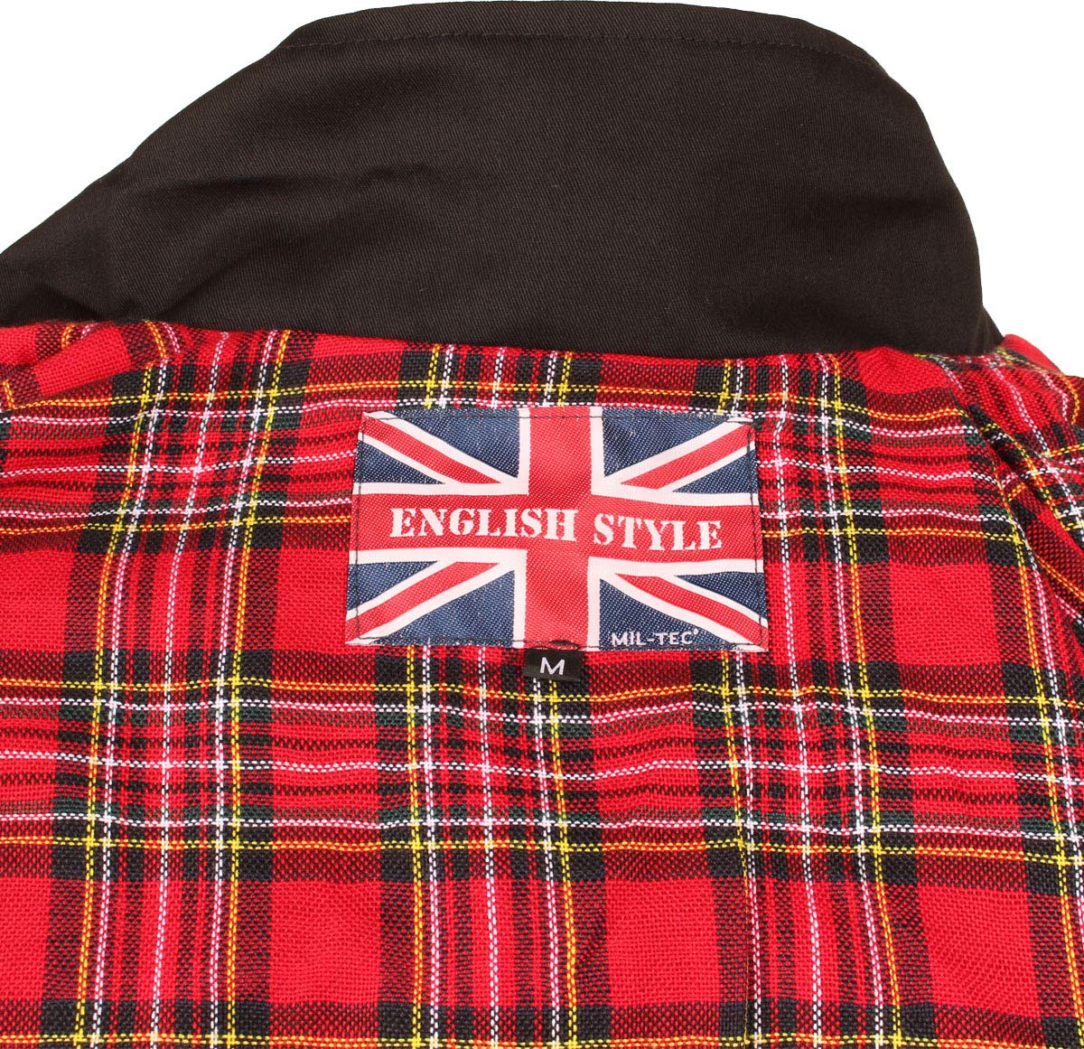 Mil-Tec Men’s English Style Harrington Jacket – Black Blouson 3XL