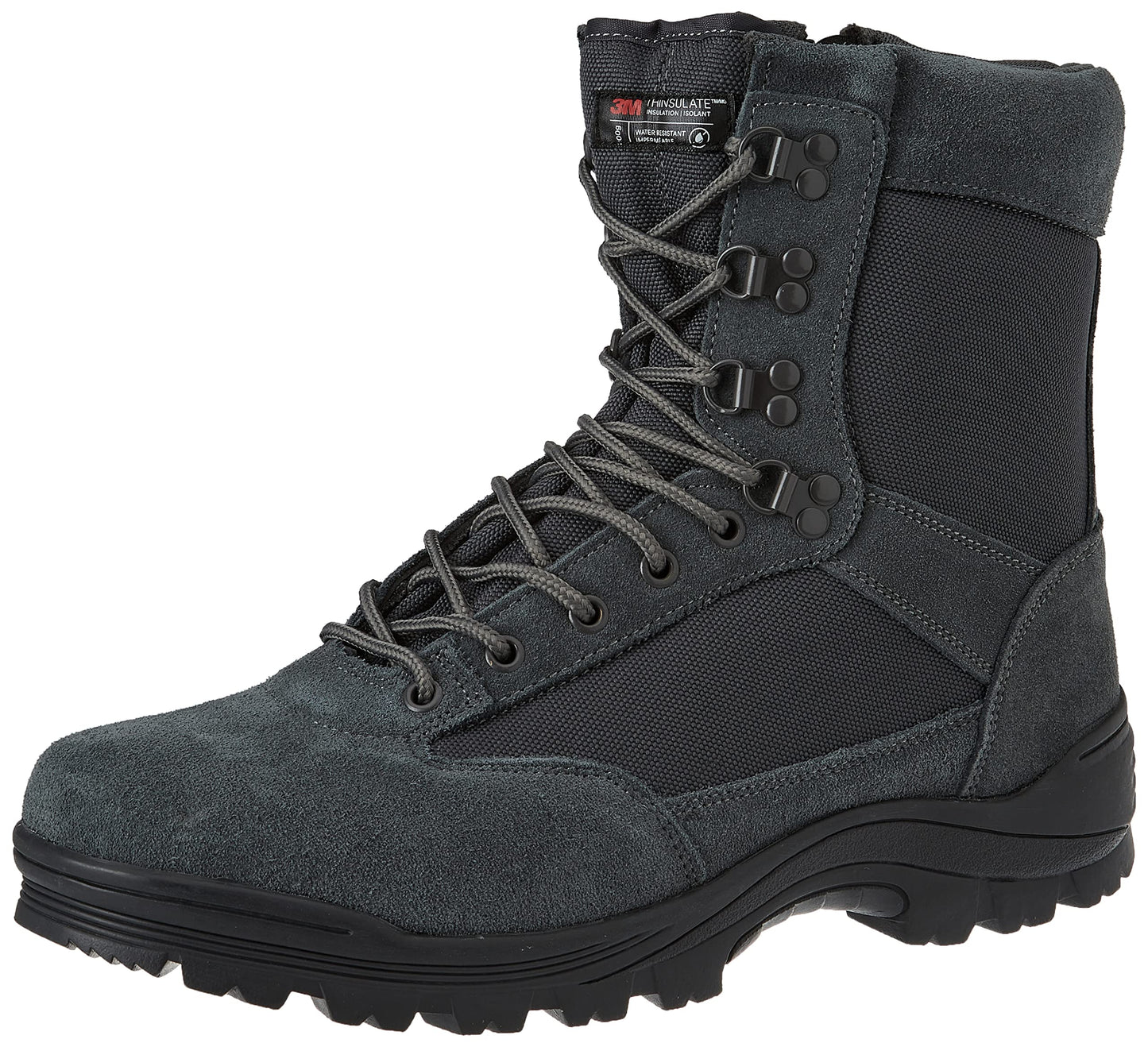 Mil-Tec Tactical Army Boots YKK Side Zip Suede Leather Thinsulate