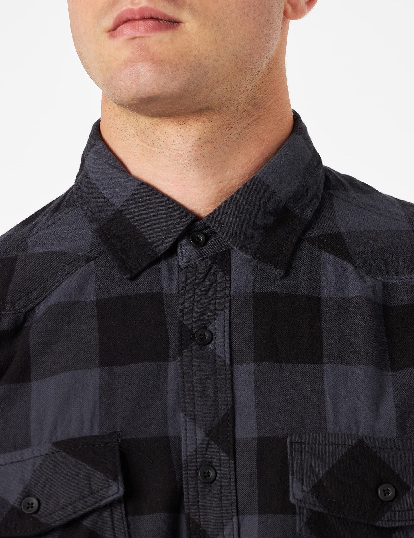 Brandit Men's Check Shirt Black/Grey Size 7XL