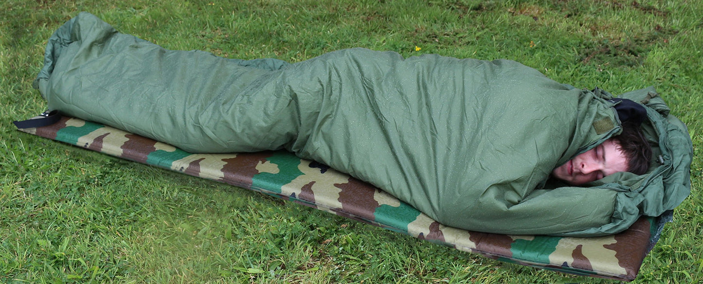 Inflatable Camping Roll Mat Olive – Self-Inflating Thermal Sleeping Pad