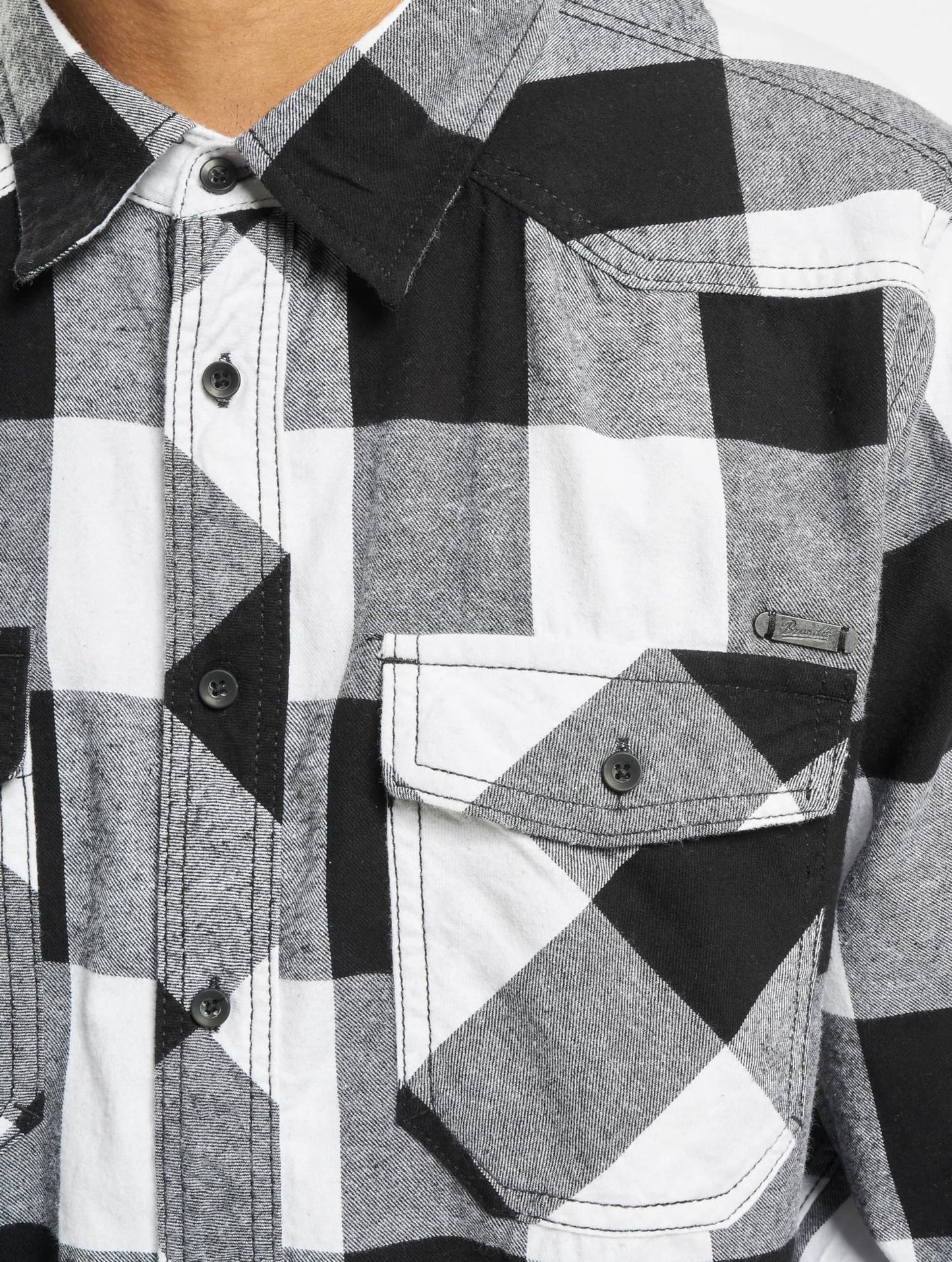Brandit Men's Check Shirt Black/Grey