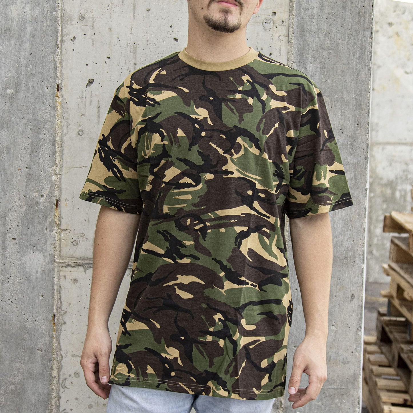 Mil-Tec British DPM Woodland Camouflage T-Shirt Cotton Crew Neck