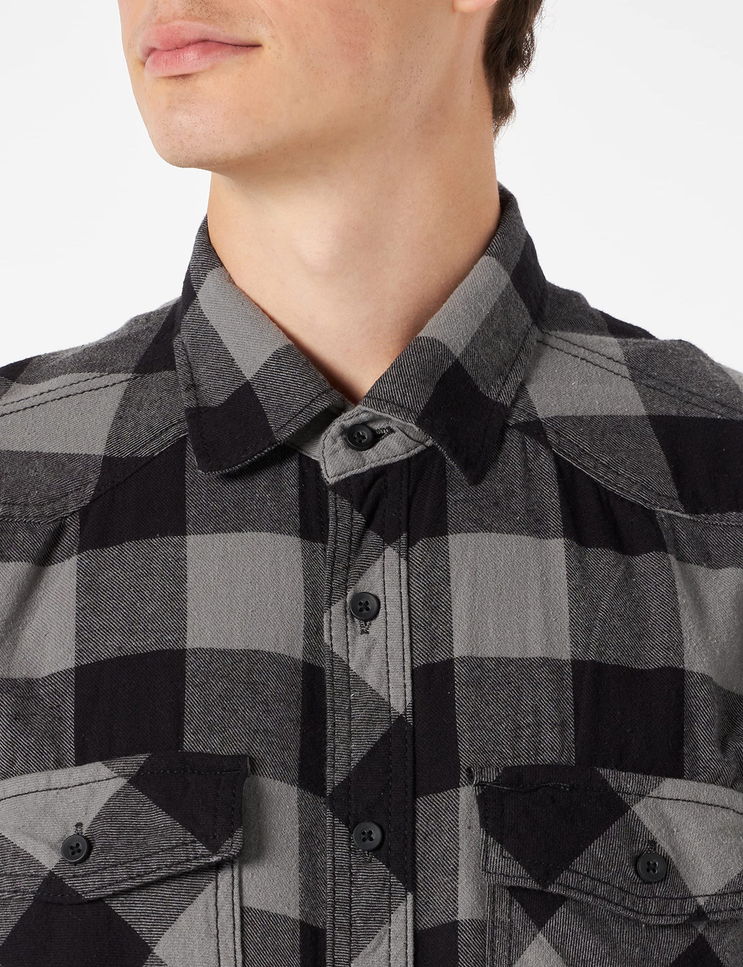 Brandit Men's Check Shirt Black/Charcoal Gray Size XXL