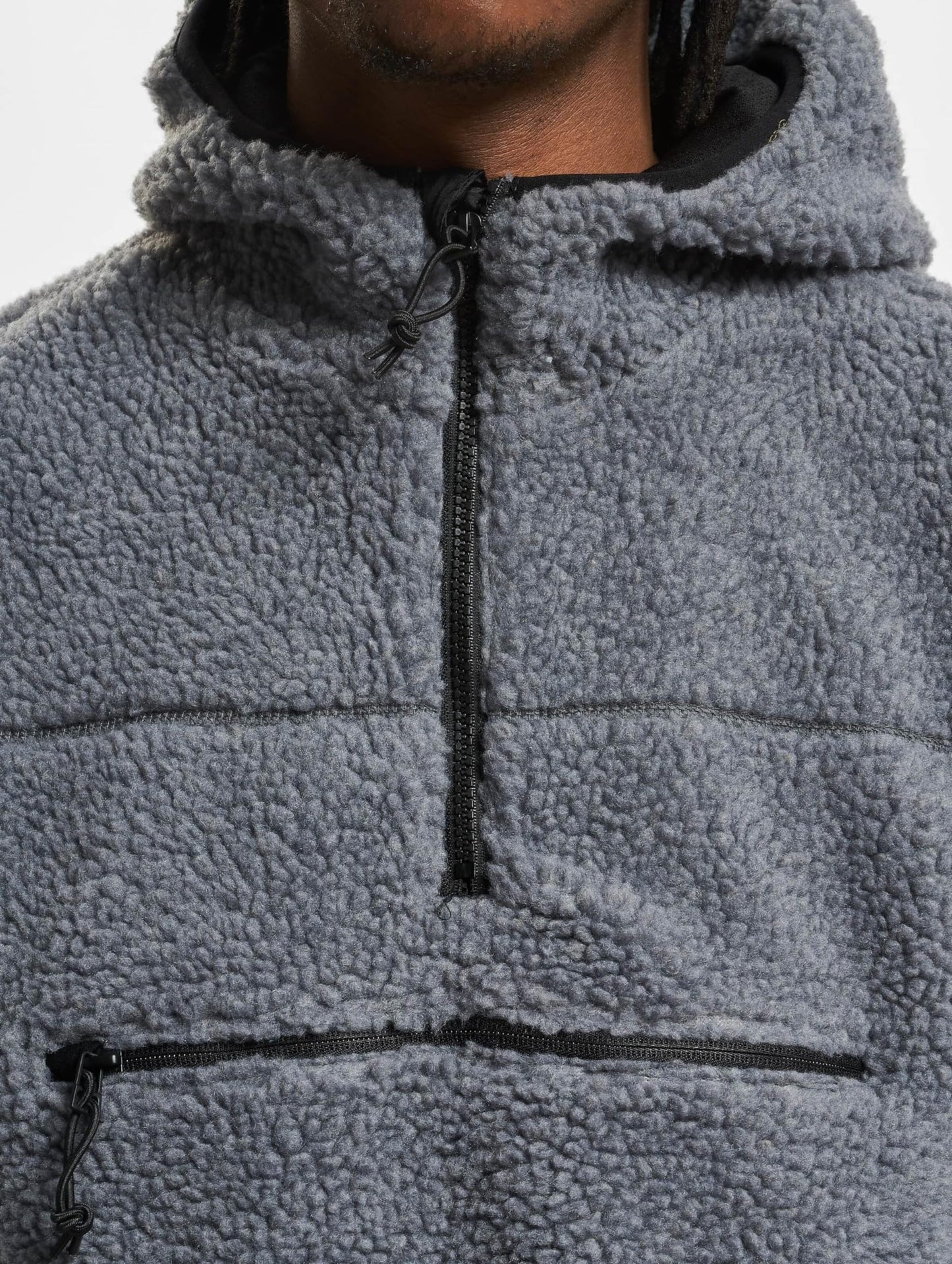 Brandit Men's Hooded Fleece Quarter Zip Pullover
