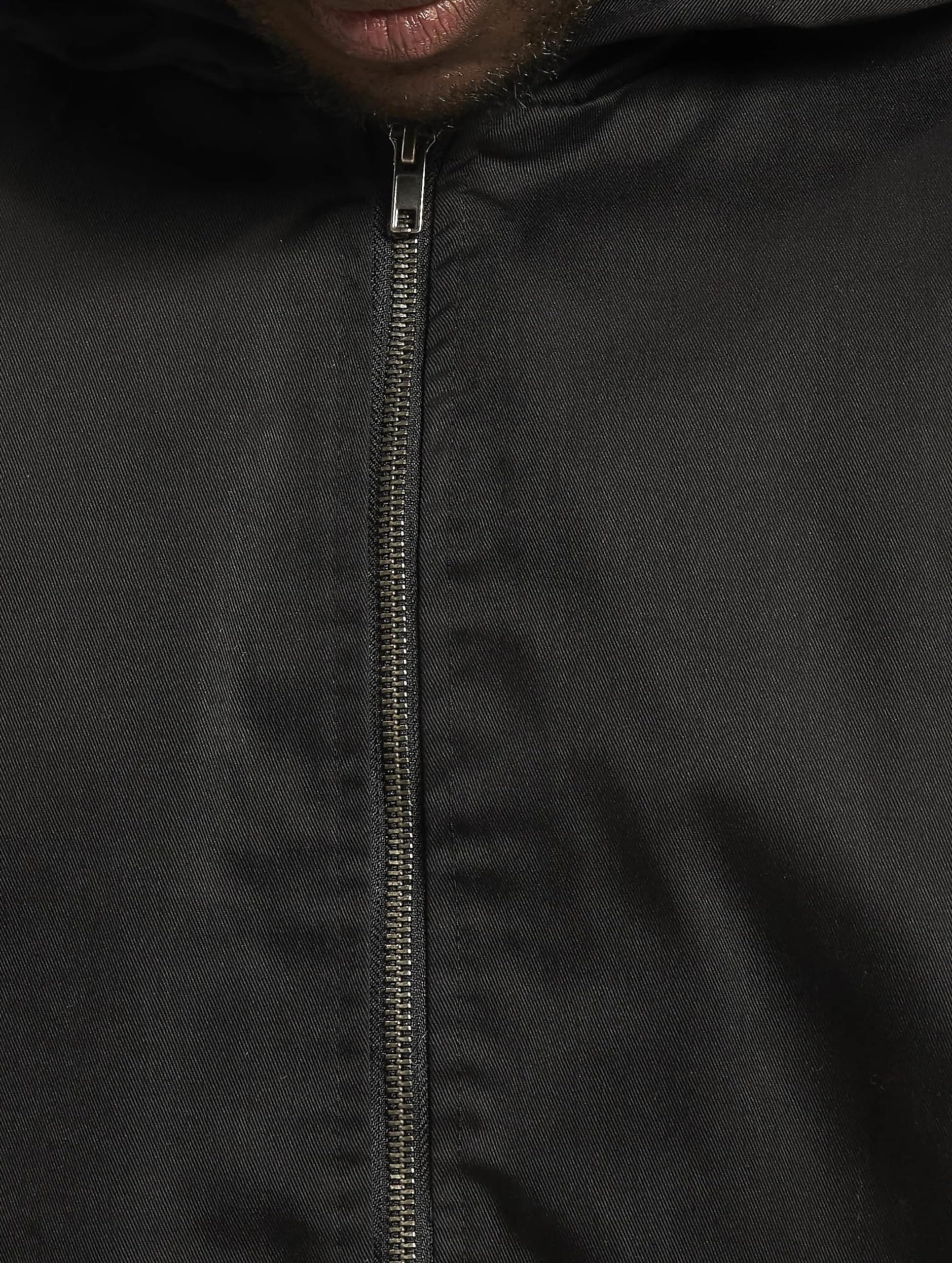 Brandit Men’s Lord Canterbury Hooded Jacket Black – Classic Harrington Style