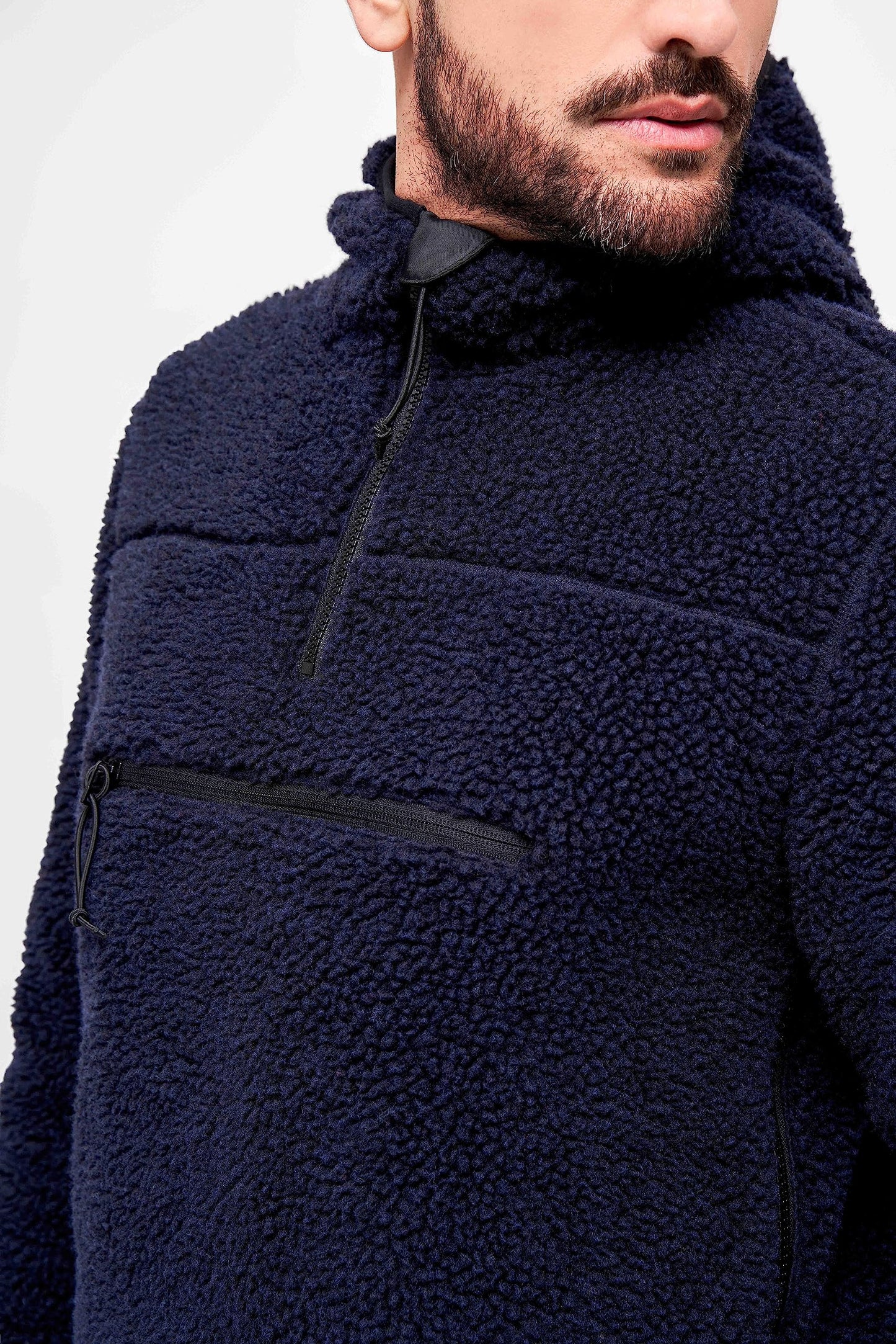 Brandit Men's Teddyfleece Worker Pullover Navy