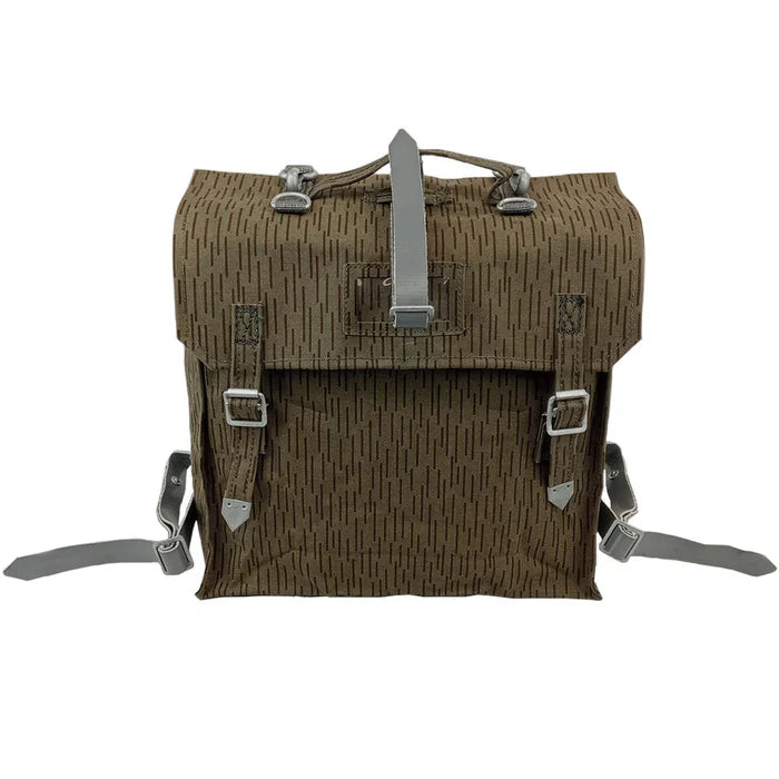 East German Combat Bag With Suspenders Vintage Water-Resistant Military Surplus Used