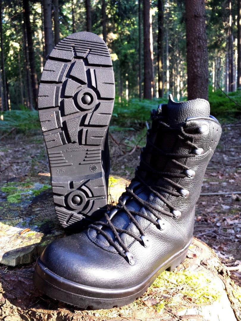 Original Genuine German Army Combat Boots Field Bundeswehr BDU Black Leather
