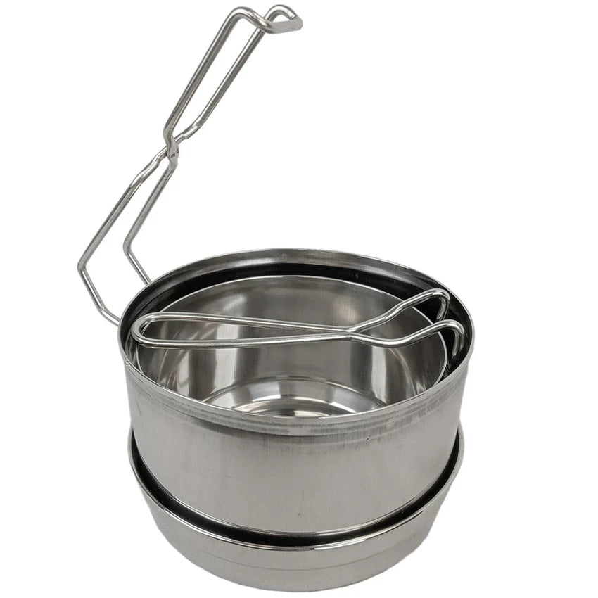 Czech Army 3-Pcs Stainless Steel Mess Kit Utensil Vintage Military Surplus Used
