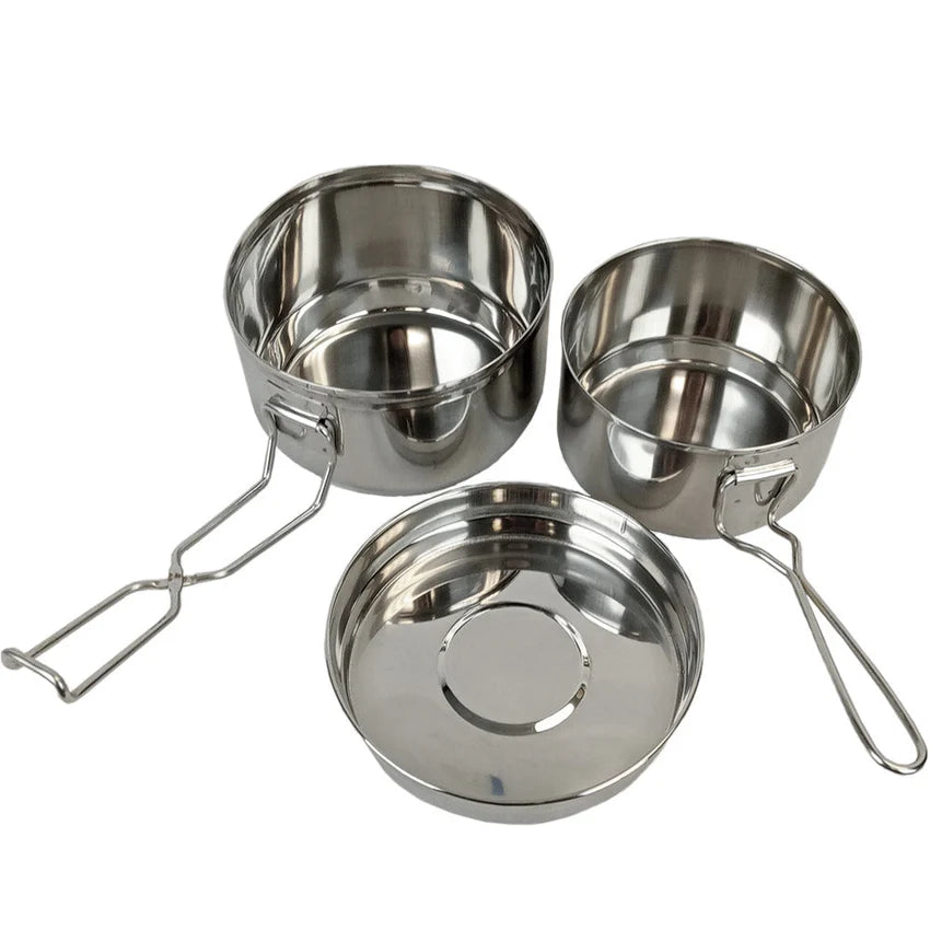 Czech Army 3-Pcs Stainless Steel Mess Kit Utensil Vintage Military Surplus Used