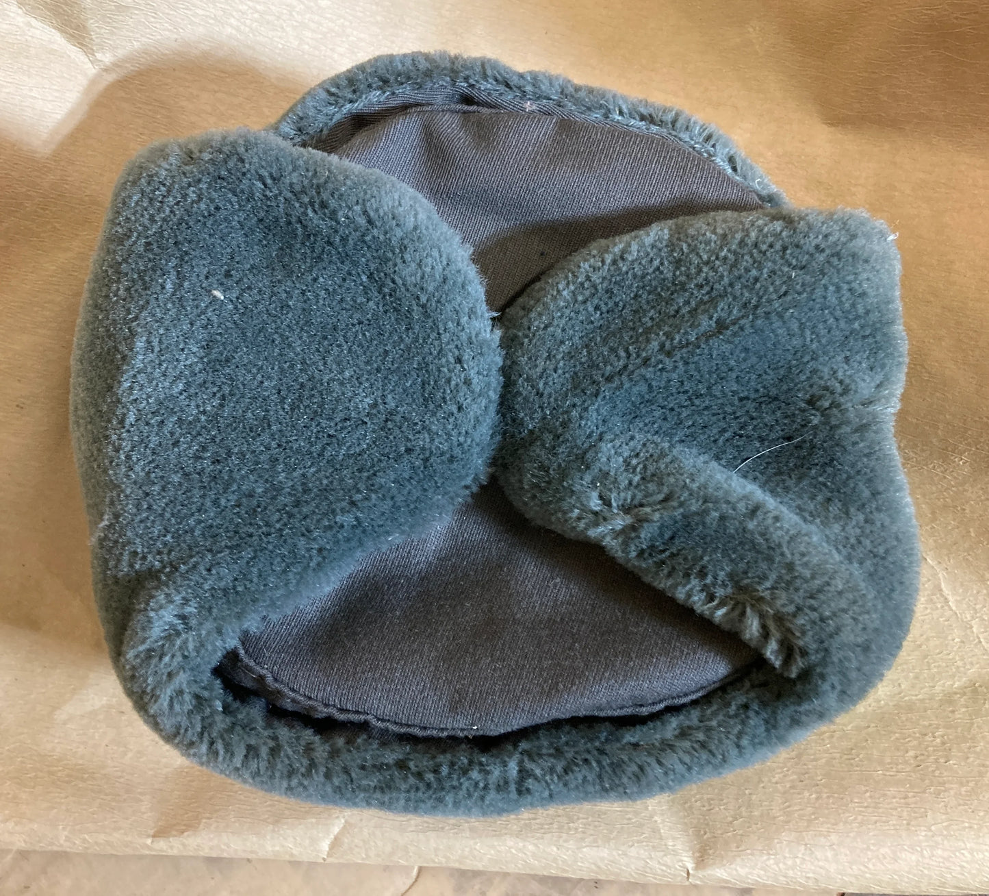 East German Army EM Winter Hat Vintage Military Surplus Wool Blend Used
