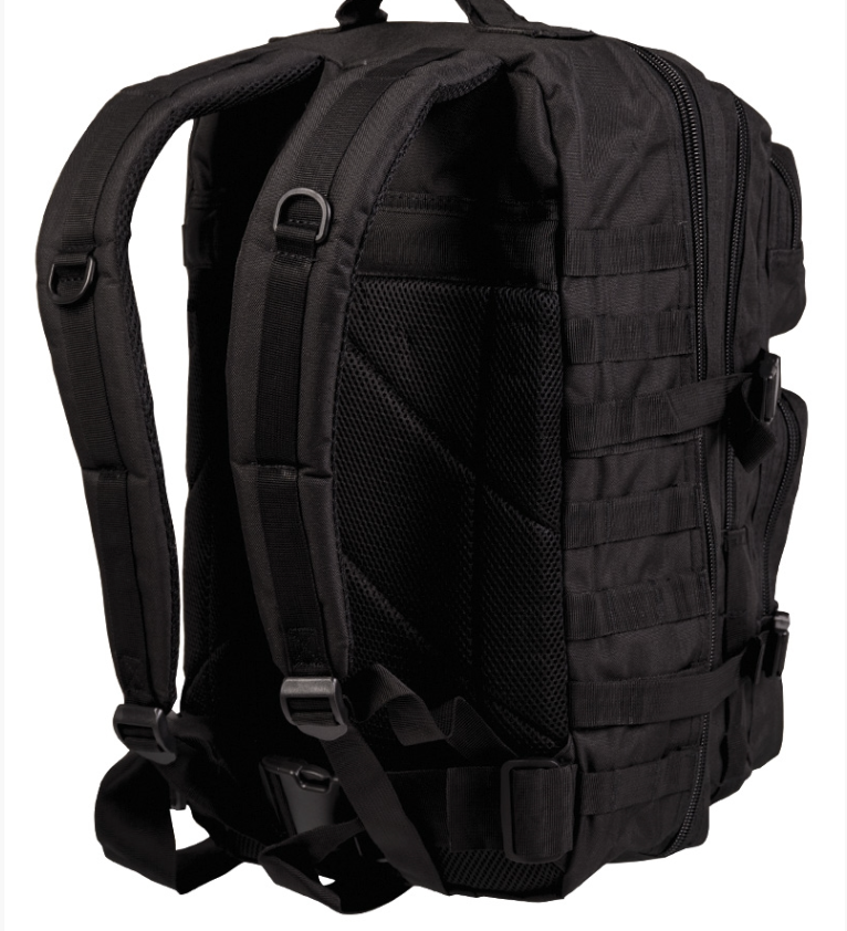 Black Tactical Assault Backpack 36L – Large MOLLE Military Style Rucksack