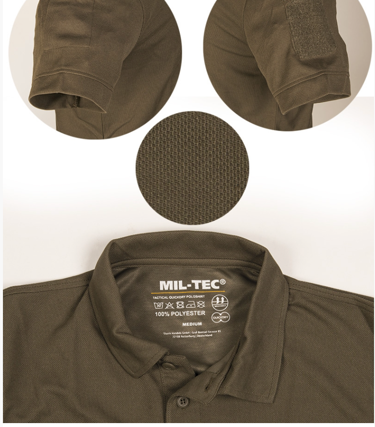 Tactical Polo Shirt – Quickdry Short Sleeve, Breathable Military Style Coyote