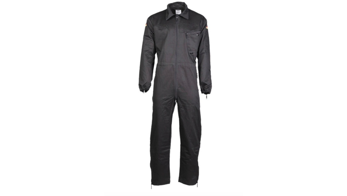 German Army BW Bundeswehr Flight Mechanic Military Tanker Coverall Black