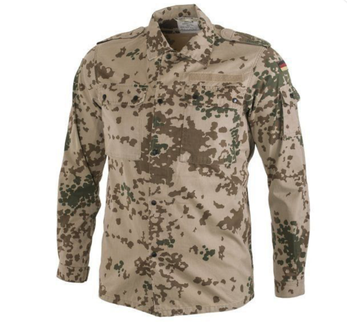 Original German Army Field Jacket Desert Tropic Combat Bundeswehr Camo Used