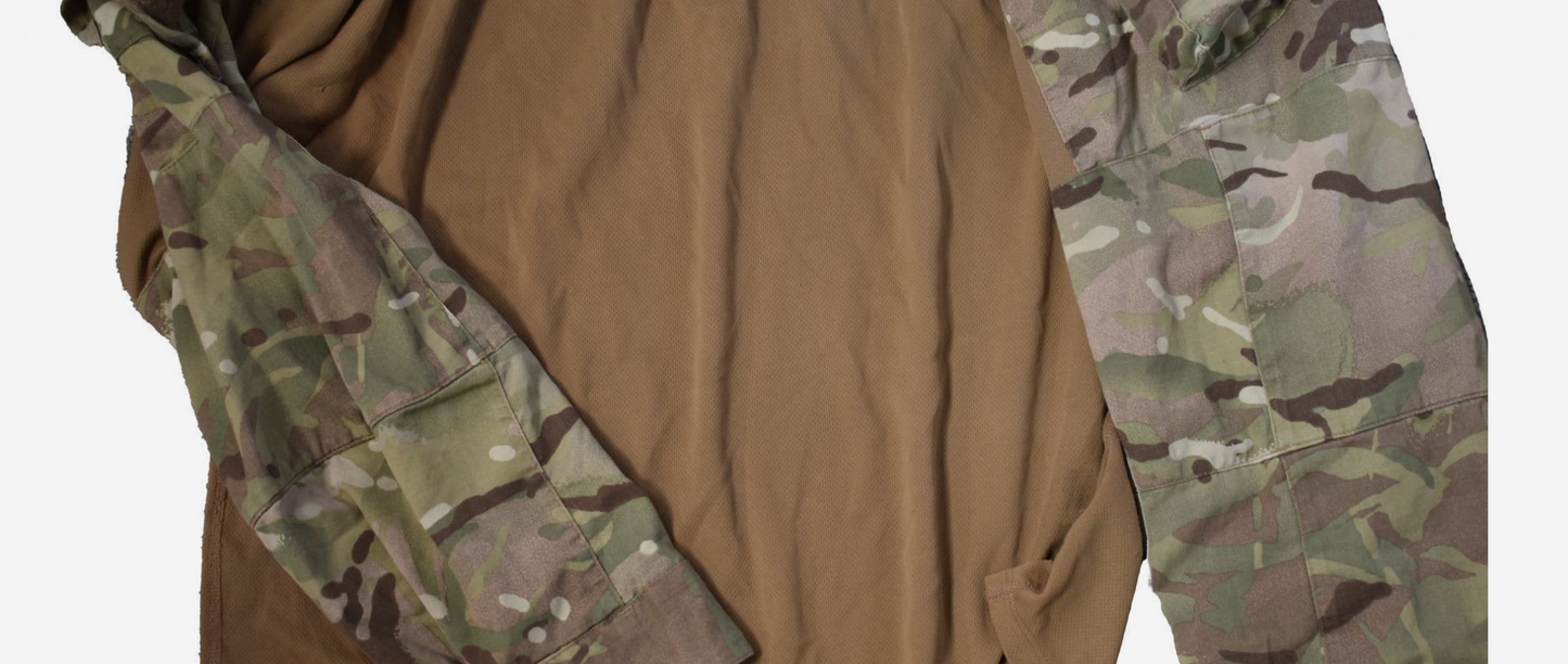 Original British Army Military Under Body Armour Shirt MTP Camo OD Green New