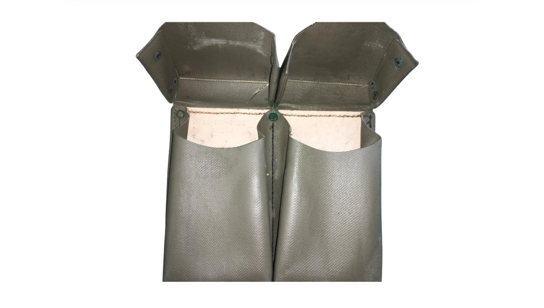 Vintage Military Surplus German G3 Old Style Coated Magazine Pouch Used
