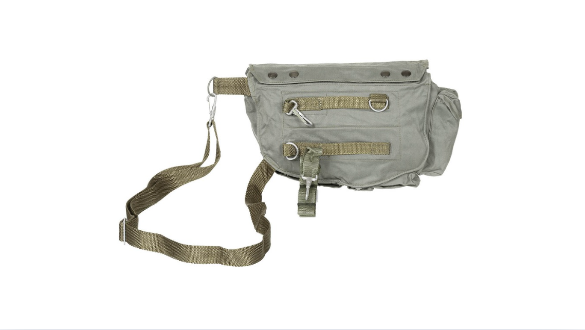PL Original Military Bag For Protective Mask MP4 Canvas OD green Used