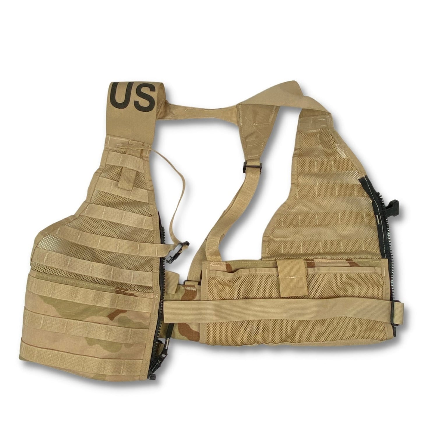 Original US Army Military Combat Vest MOLLE II Modular FLC 3 Col. Desert Used