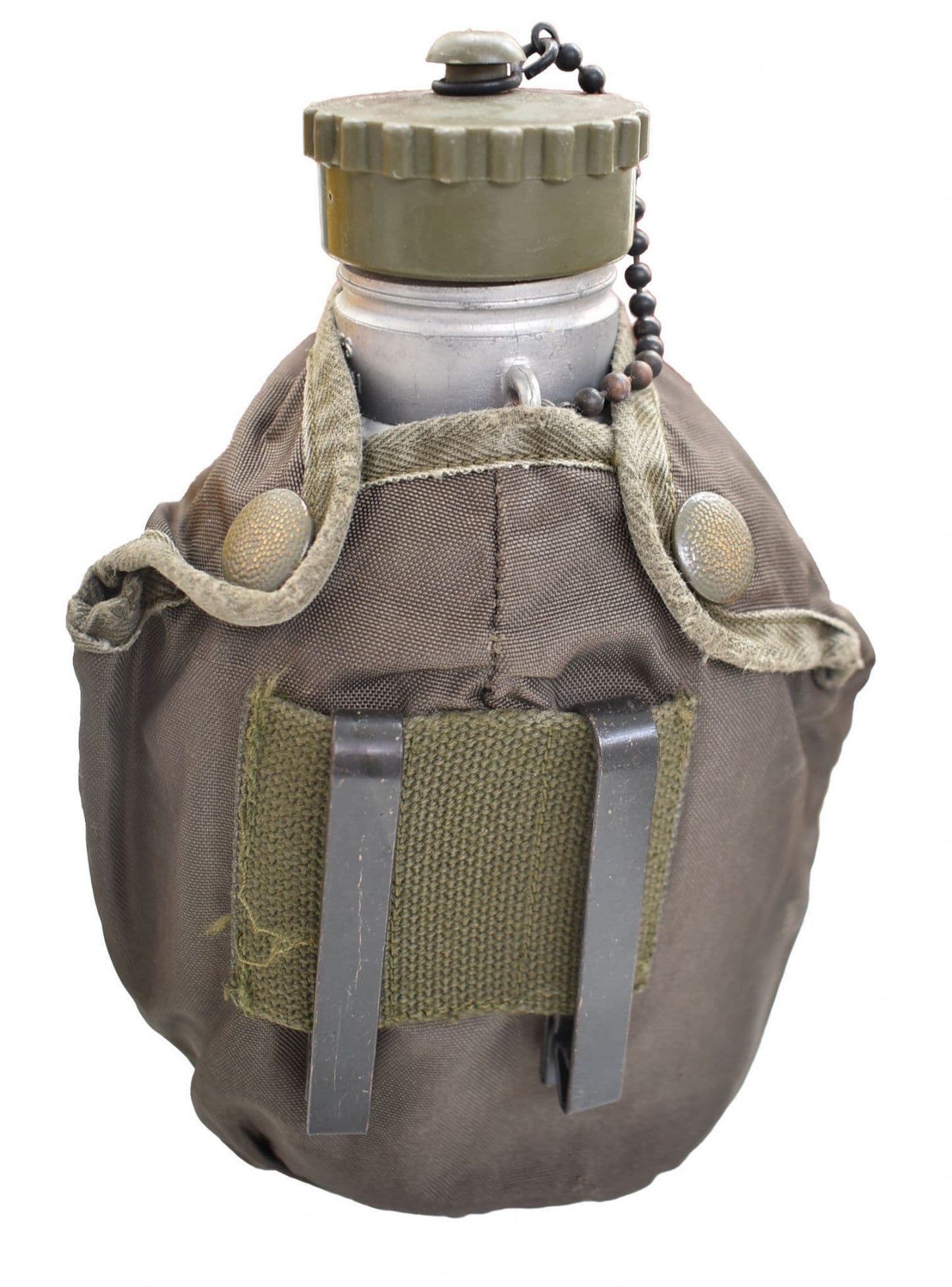 Original Austrian Army Military Bottle aAlu Cup Nylon Cover Used