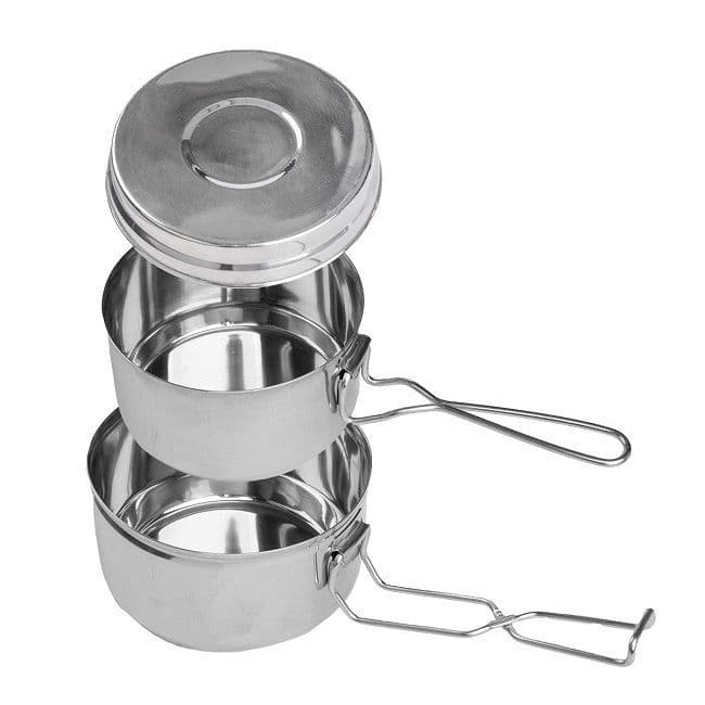 Original Czech Army 3-Piece Stainless Steel Mess Kit Vintage Military Surplus