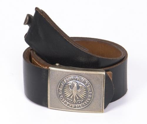 Original German Army Belt Genuine Leather Bundeswehr Military Issue Pants Used