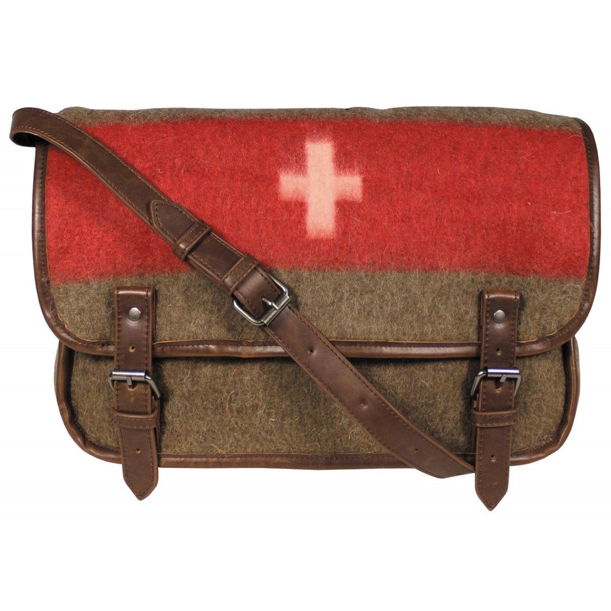 Vintage-Look Swiss Army Blanket Bag | High-Quality Adjustable Shoulder Strap