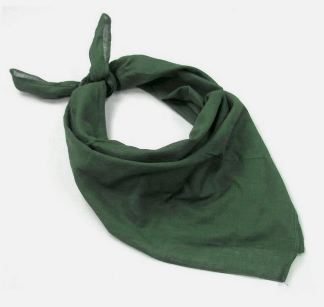 Original Swedish Army Military Bandana OD Green 80x80 cm Used