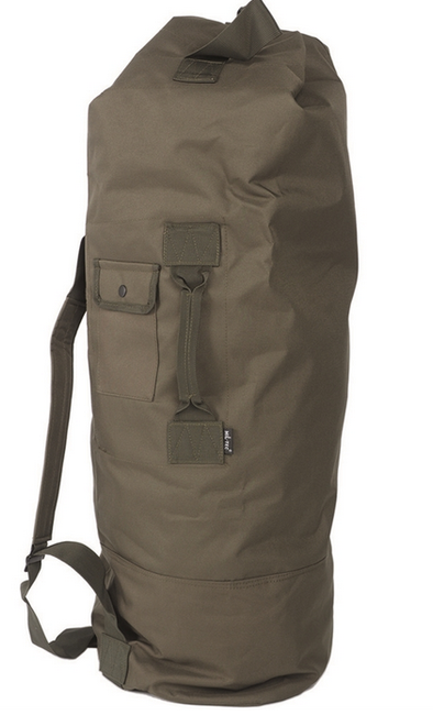 US Duffle Bag Vintage Military Surplus Double Straps - Rugged Spacious Used