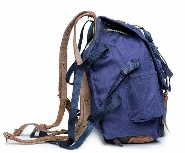 Original Romanian Vintage Backpack Blue Military Surplus Retro Gear 20L