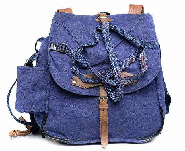 Original Romanian Vintage Backpack Blue Military Surplus Retro Gear 20L