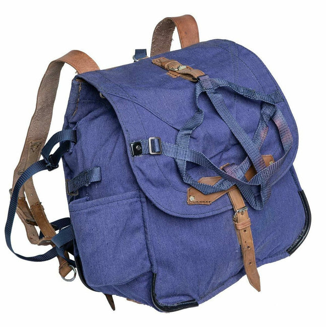 Original Romanian Vintage Backpack Blue Military Surplus Retro Gear 20L