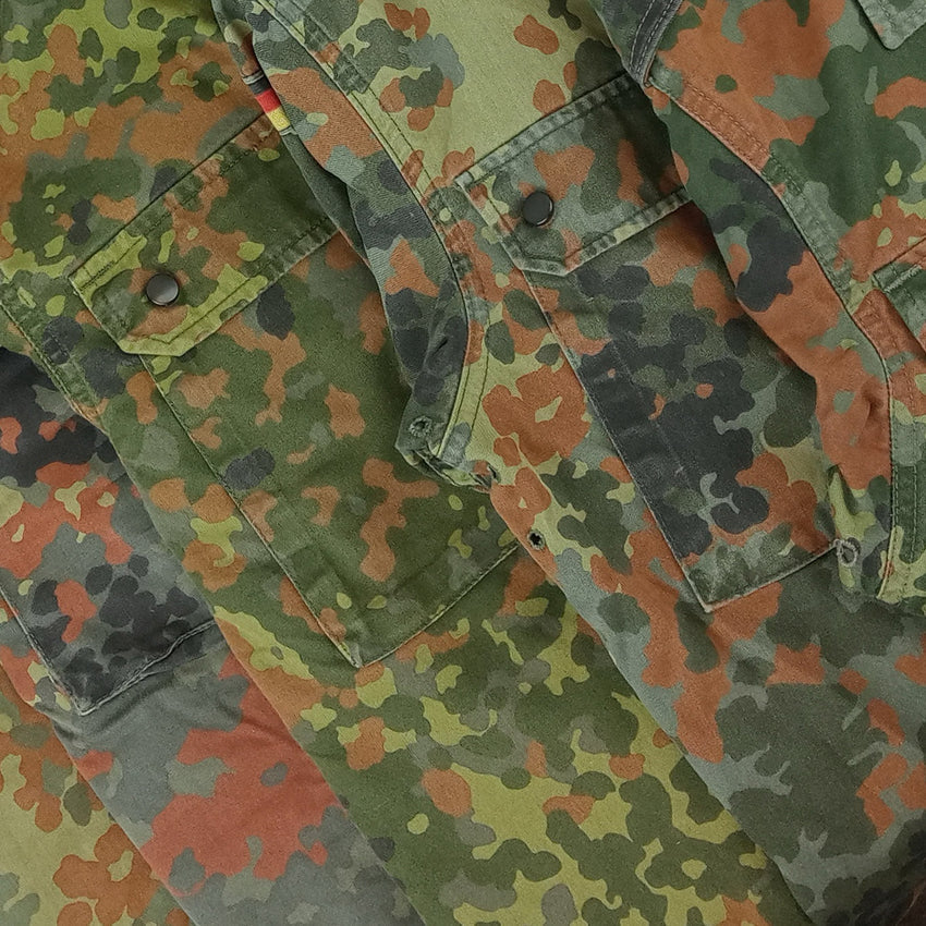 Original German Army Flecktarn Camo Field Parka with Liner – Military Surplus NEW