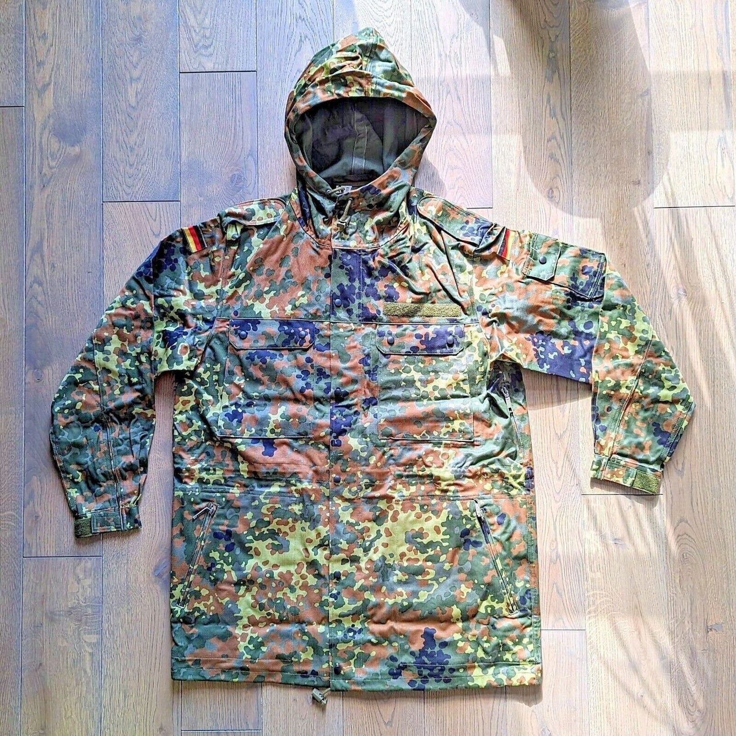 Original German Army Parka, Brand New, Jacket Military Bundeswehr Flecktarn Camo