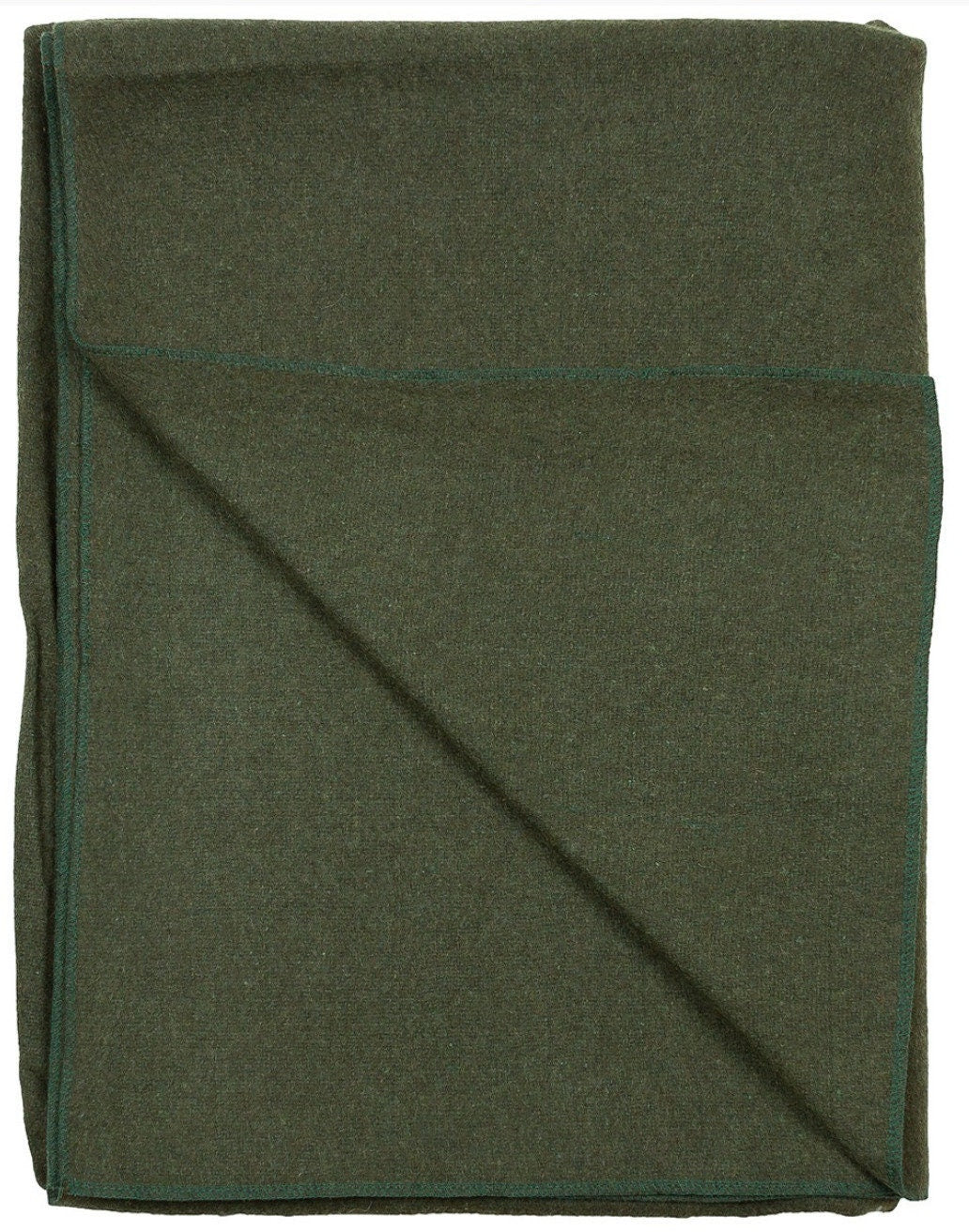 Us Army Wool Blanket Olive Drab Genuine Gi Thick Bed Cover Usa Made 62" X 82"