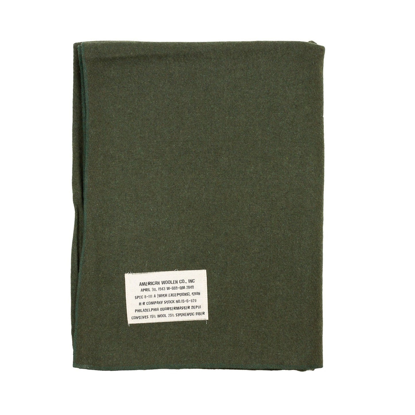 Us Army Wool Blanket Olive Drab Genuine Gi Thick Bed Cover Usa Made 62" X 82"