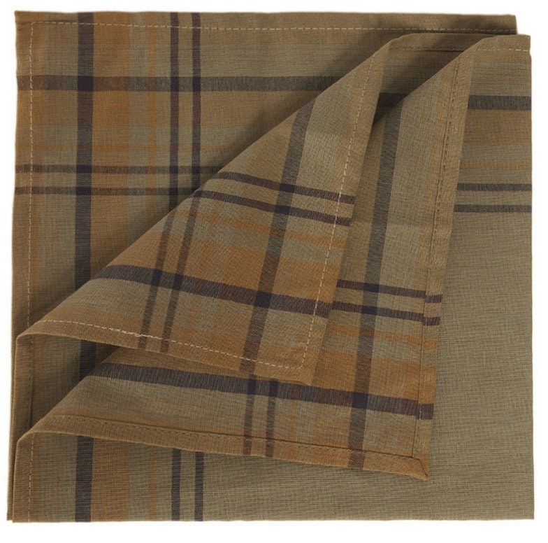 Dutch Army Check Handkerchief – Vintage 100% Cotton Military Surplus 40x40cm