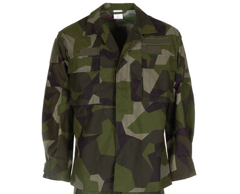 Original Swedish Army M90 Light Jacket Splinter Military Camo Field Combat NEW