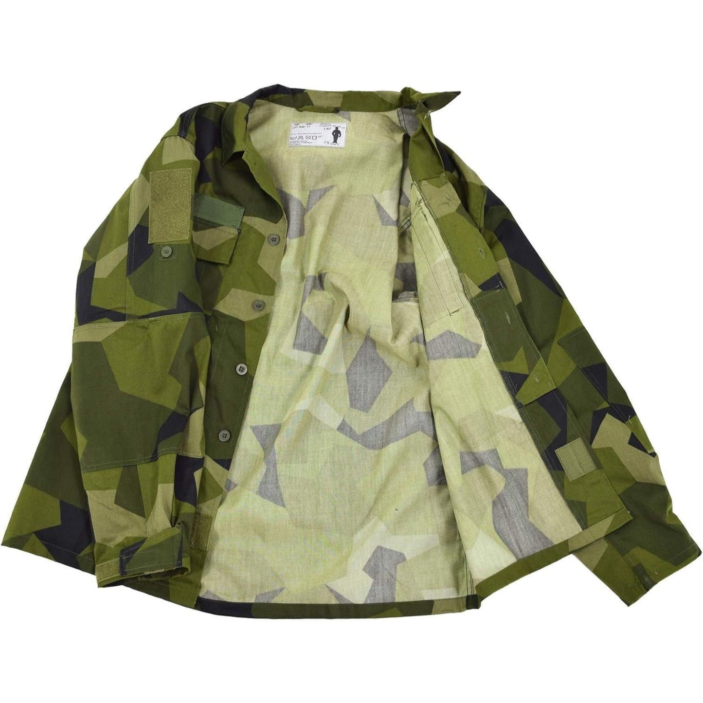 Original Swedish Army M90 Light Jacket Splinter Military Camo Field Combat NEW