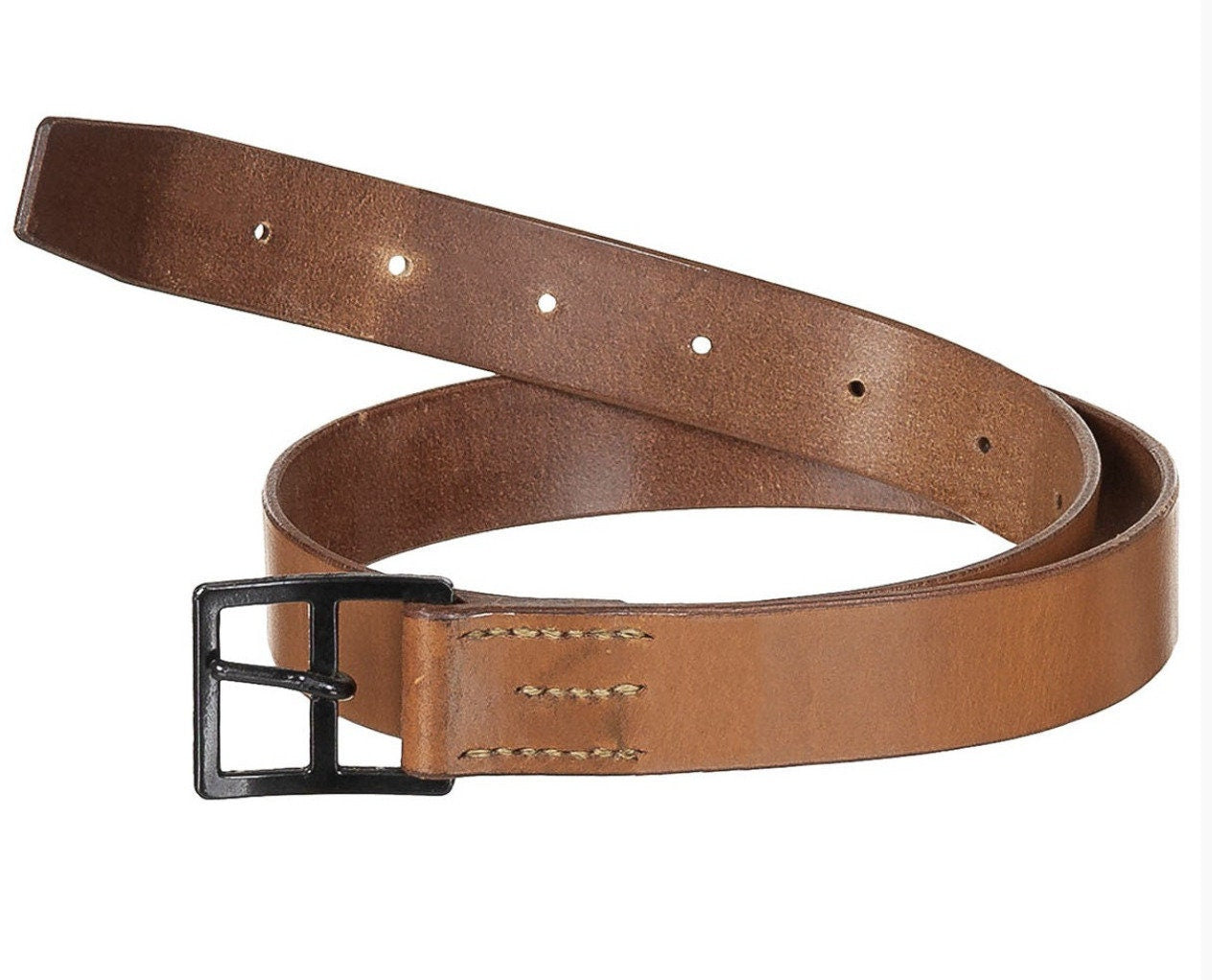 Original Swiss Army Military Field Vintage Belt Leather Brown 33mm Unisex