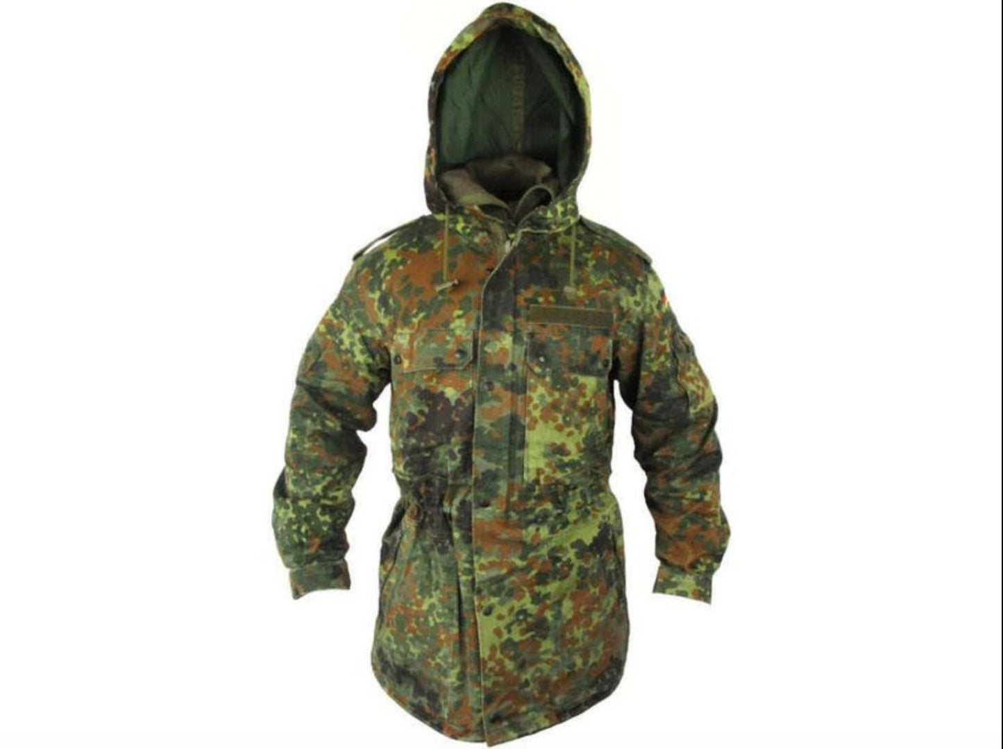 Original German Army Parka, Brand New, Jacket Military Bundeswehr Flecktarn Camo