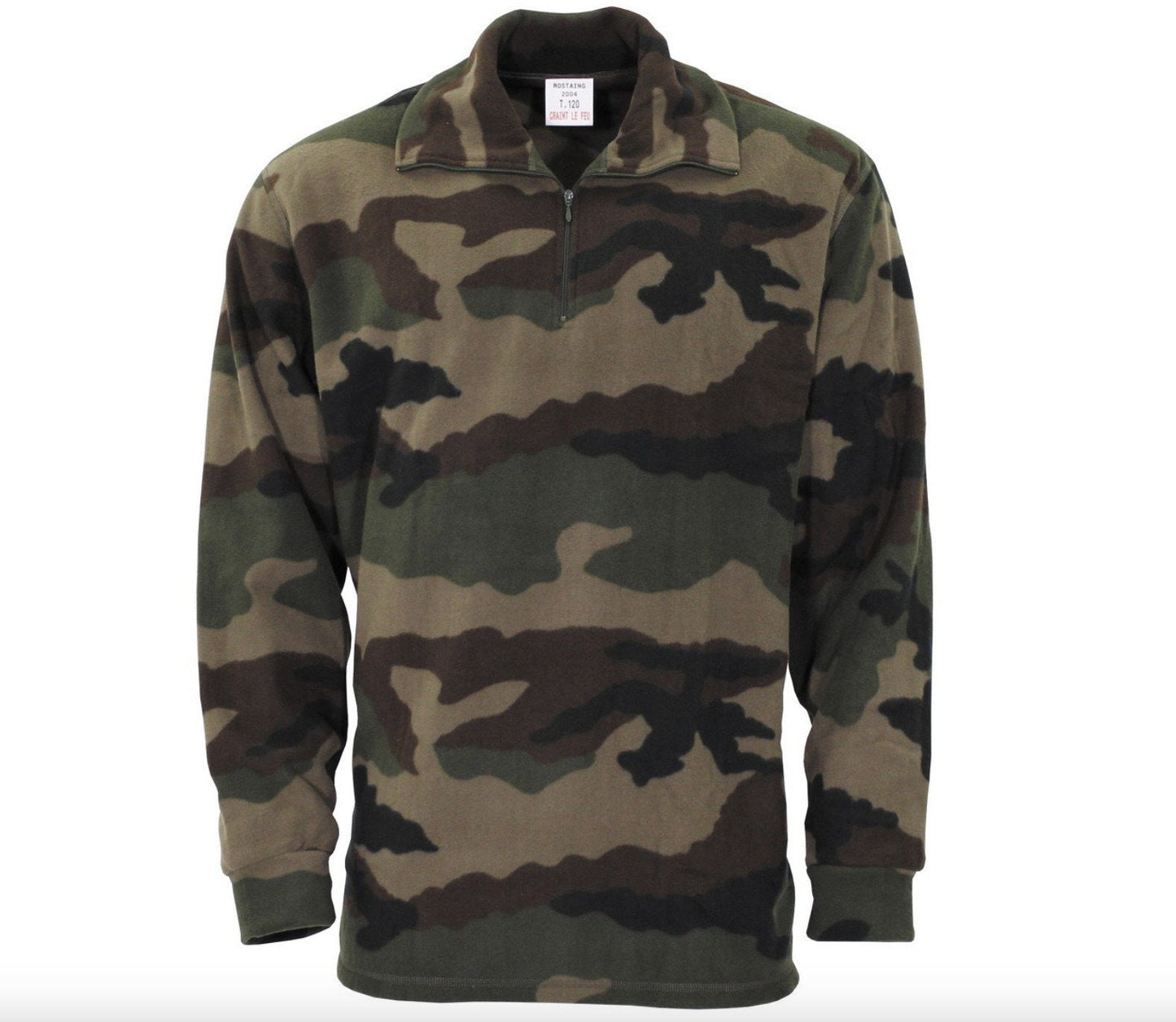 Original French Army Fleece Shirt Combat Tactical CCE Camo Sweatshirt Genuine