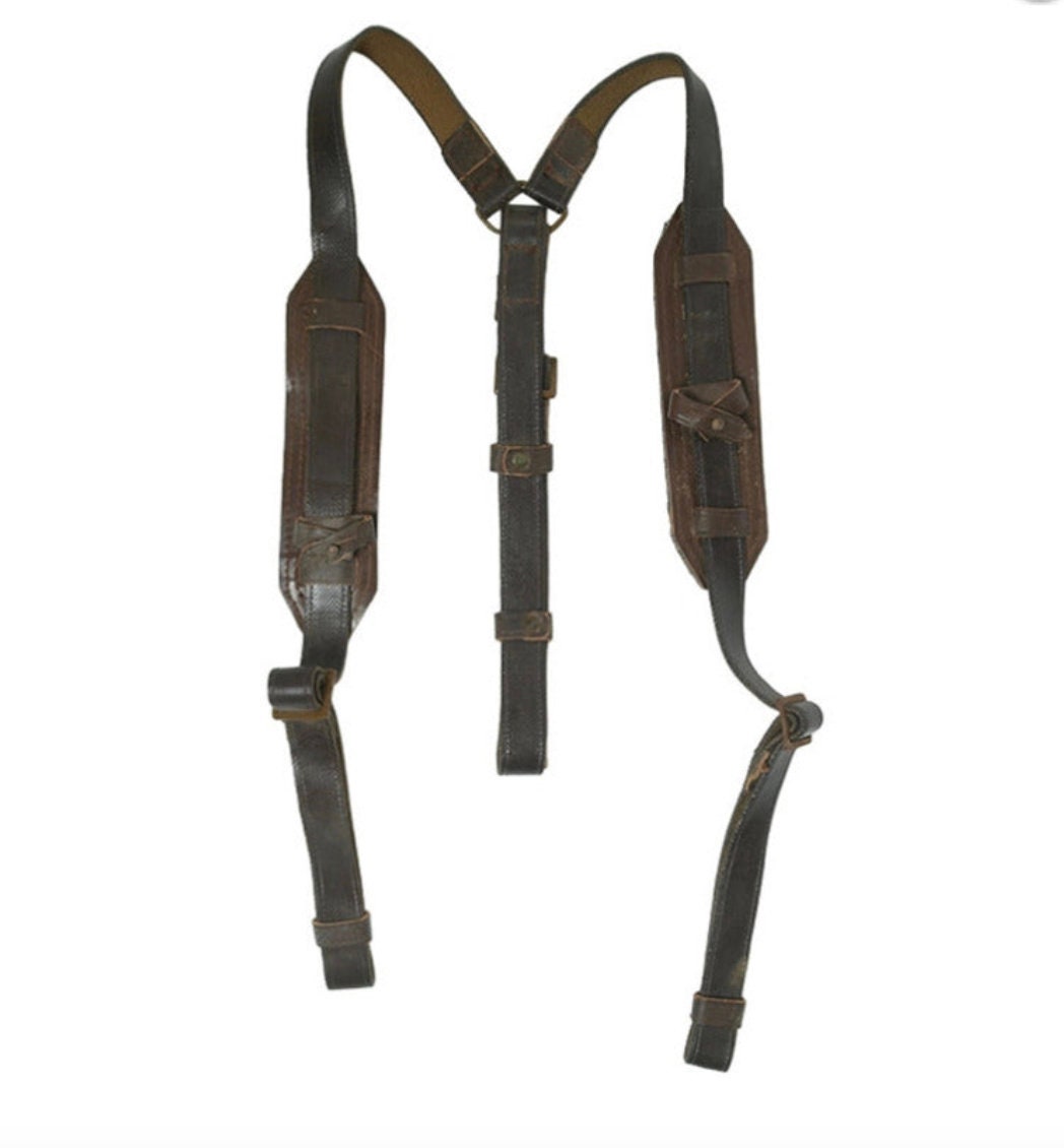 Russian Web Field Suspenders Olive Drab Military Surplus Post-War Durable Used