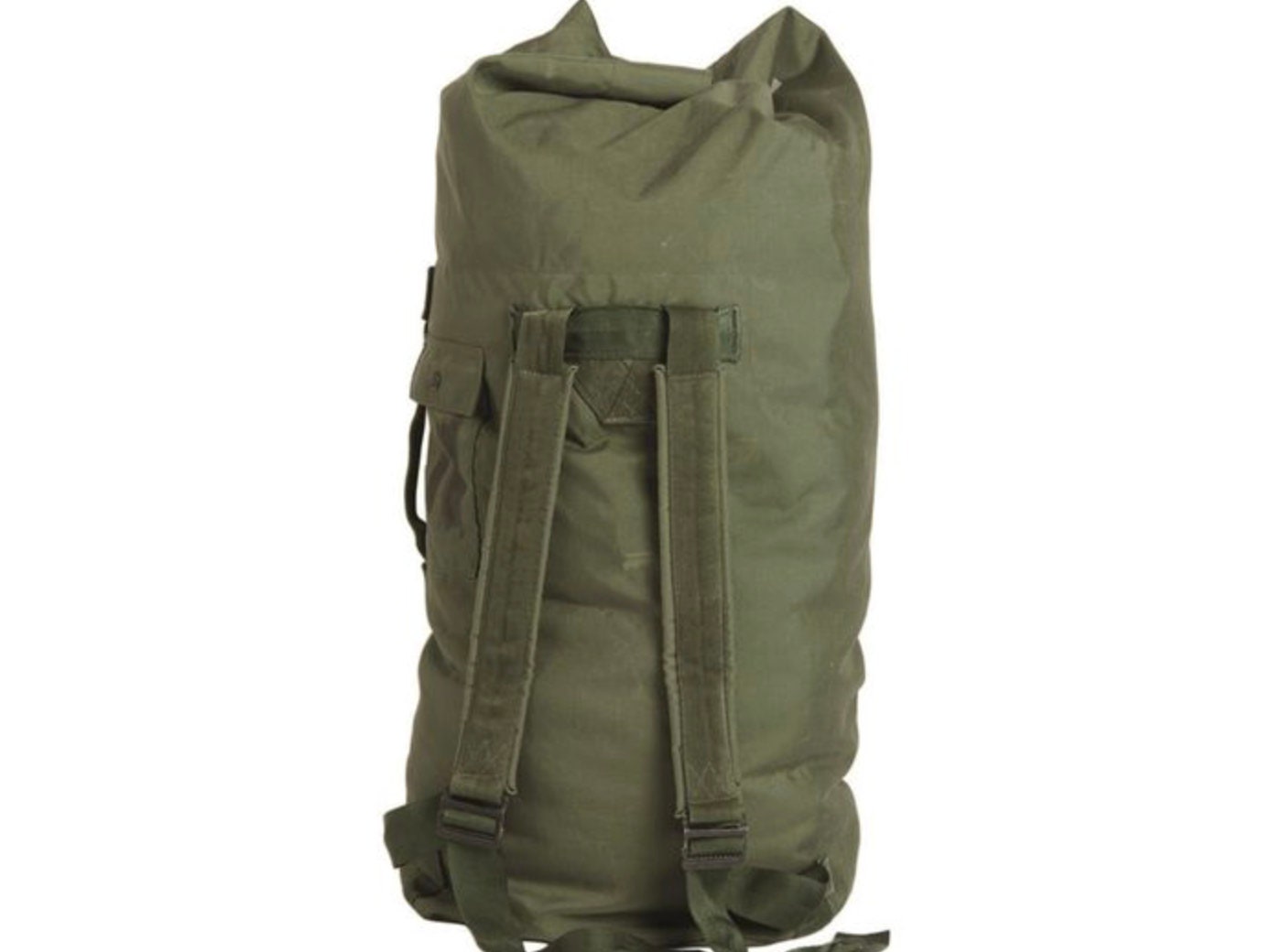 US Duffle Bag Vintage Military Surplus Double Straps - Rugged Spacious Used