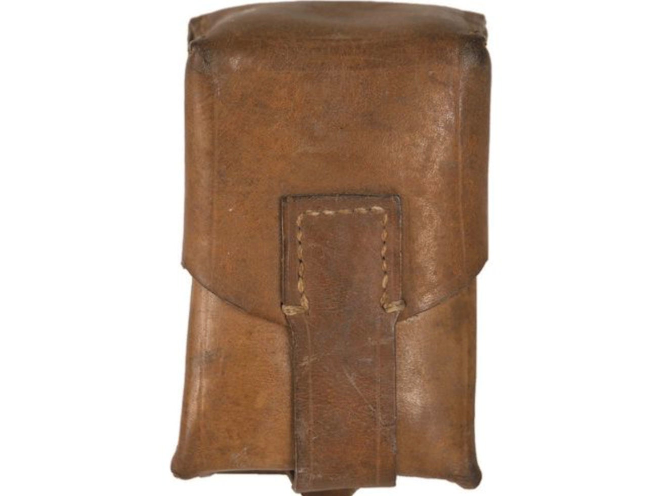 Vintage Military Surplus Leather Mauser Cartridge Pouch Used Durable Ammo Holder
