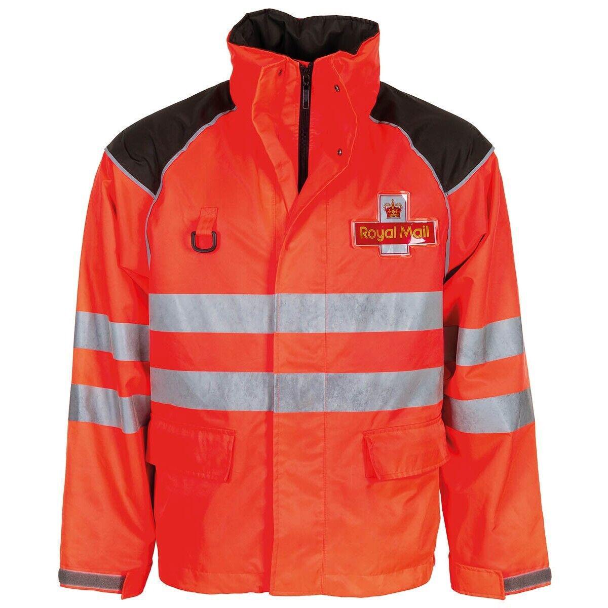 Genuine British GB Royal Original Mail Jacket Rain Waterproof Hooded Orange