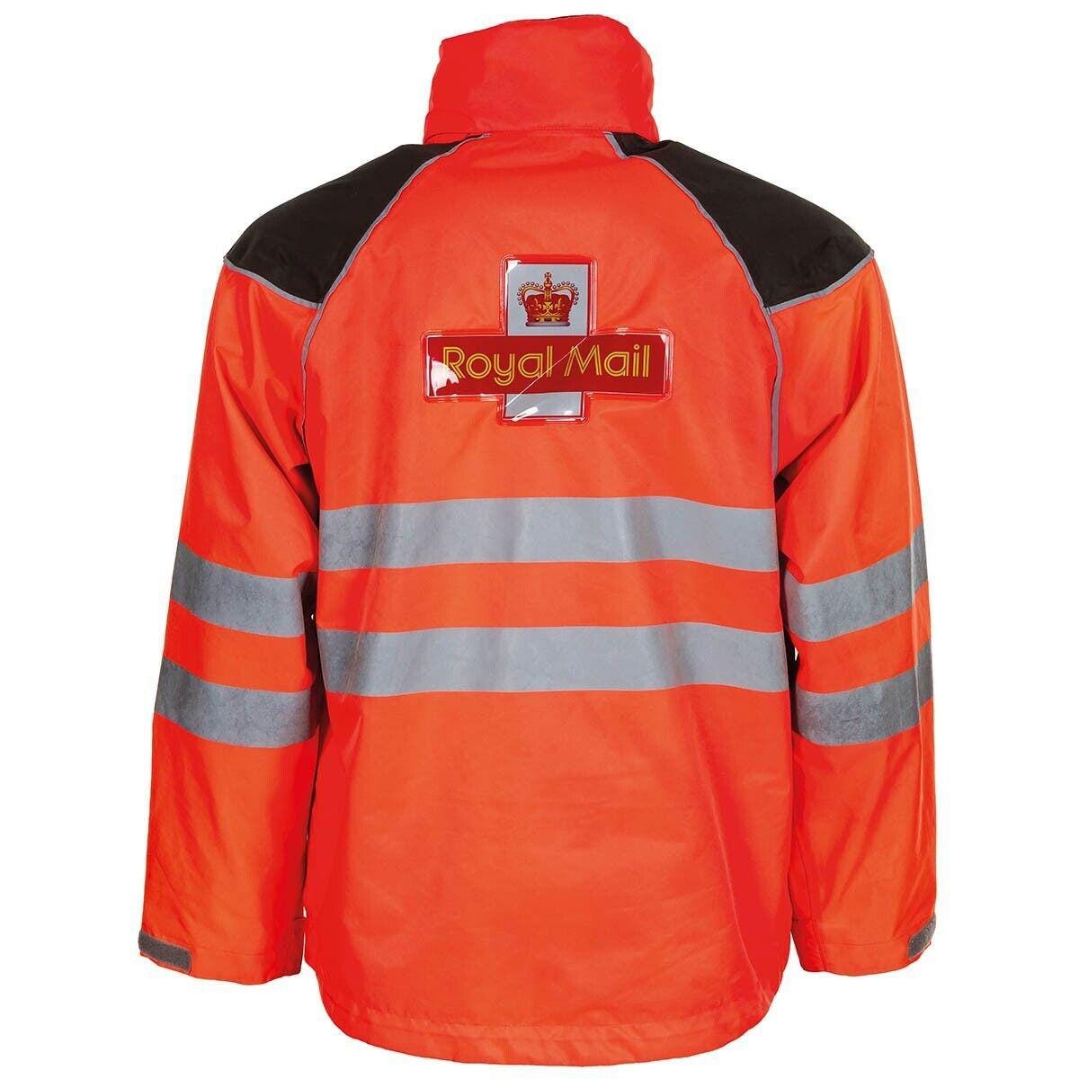 Genuine British GB Royal Original Mail Jacket Rain Waterproof Hooded Orange