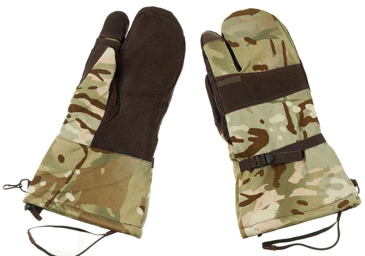 Original British Army GB Mittens MTP Camo Gore-tex Trigger Finger Used Size S